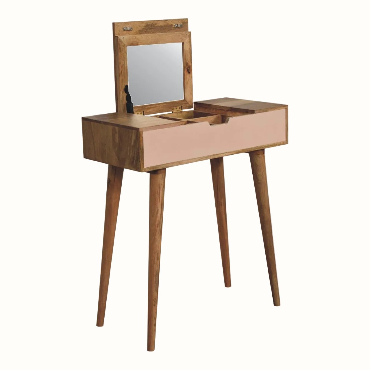 Nordell Dressing Table, Small - Blush Pink/Natural Dressing Tables - Bokel Home