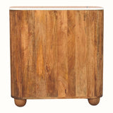 Nova Marble Bedside Chest with 3 Drawers, Large - Golden Teak Bedside Tables - Bokel Home