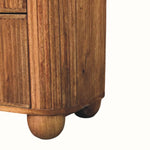Nova Marble Bedside Chest with 3 Drawers, Large - Golden Teak Bedside Tables - Bokel Home
