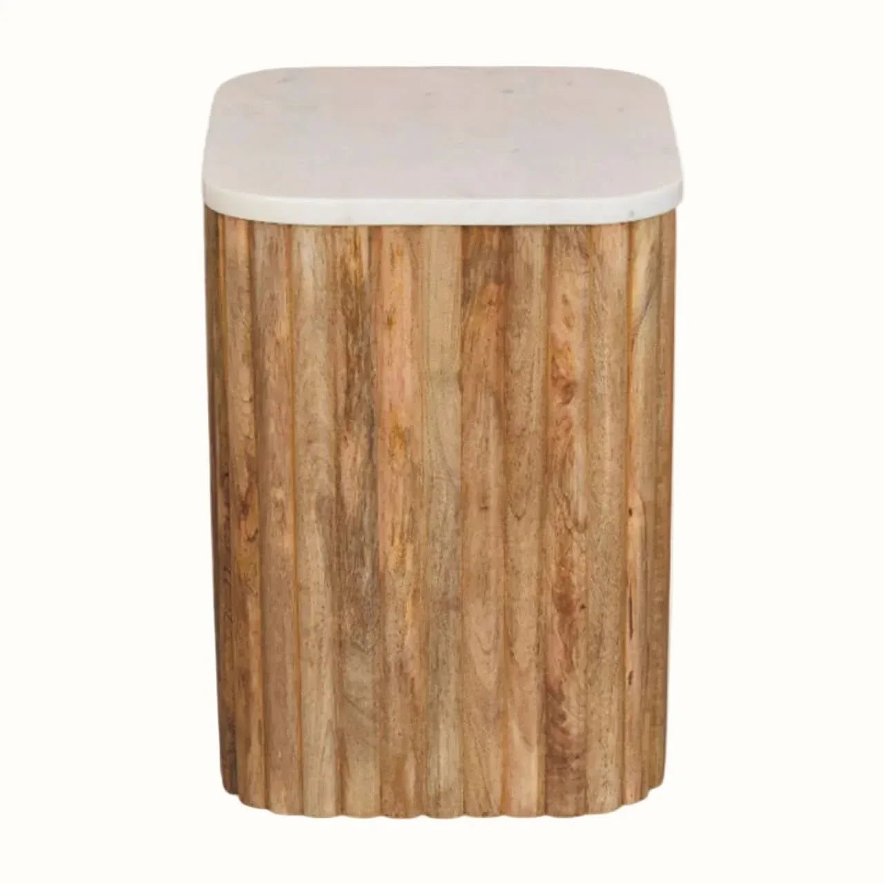 Nova Marble Side Table - Natural Side Tables - Bokel Home