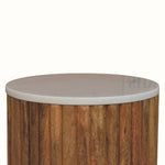 Nova Marble Side Table, Small - Golden Teak Side Tables - Bokel Home