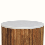 Nova Marble Side Table, Small - Golden Teak Side Tables - Bokel Home