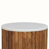 Nova Marble Side Table, Small - Golden Teak Side Tables - Bokel Home