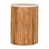 Nova Marble Side Table, Small - Golden Teak Side Tables - Bokel Home