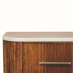 Nova Marble Wall - Mounted Bedside Table - Golden Teak Bedside Tables - Bokel Home