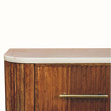 Nova Marble Wall - Mounted Bedside Table - Golden Teak Bedside Tables - Bokel Home