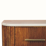 Nova Marble Wall Mounted Bedside Table with 1 Drawer - Golden Teak Bedside Tables - Bokel Home