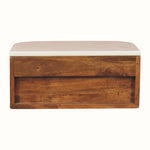 Nova Marble Wall Mounted Bedside Table with 1 Drawer - Golden Teak Bedside Tables - Bokel Home
