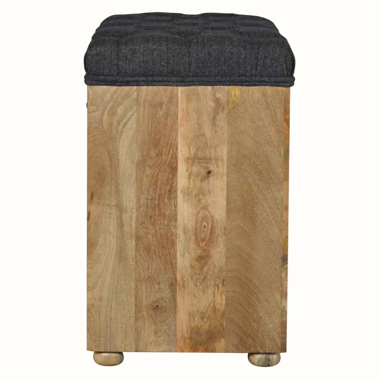 Oliver Shoe Storage Bench, Medium - Black Tweed/Natural Bench - Bokel Home