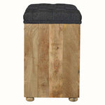 Oliver Shoe Storage Bench, Medium - Black Tweed/Natural Bench - Bokel Home