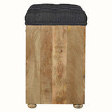 Oliver Shoe Storage Bench, Medium - Black Tweed/Natural Bench - Bokel Home