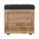 Oliver Shoe Storage Bench, Small - Black Tweed/Natural Bench - Bokel Home