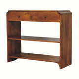 Orel 2 Drawer Console Table, Medium - Chestnut Console Tables - Bokel Home