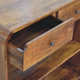 Orel 2 Drawer Console Table, Medium - Chestnut Console Tables - Bokel Home