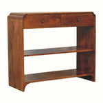 Orel 2 Drawer Console Table, Medium - Chestnut Console Tables - Bokel Home