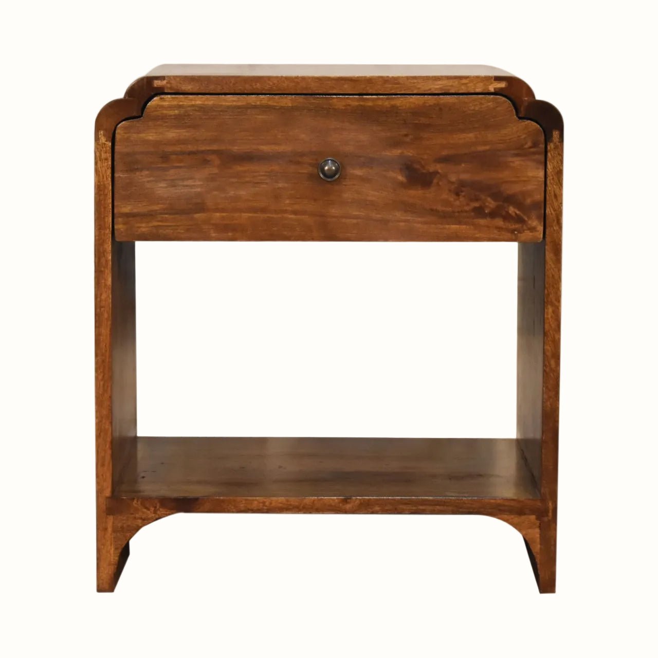 Orel Bedside Table, Medium - Chestnut Bedside Tables - Bokel Home