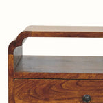 Orel Open Bedside Table, Medium - Chestnut Bedside Tables - Bokel Home