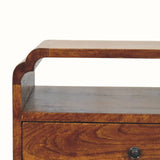 Orel Open Bedside Table, Medium - Chestnut Bedside Tables - Bokel Home