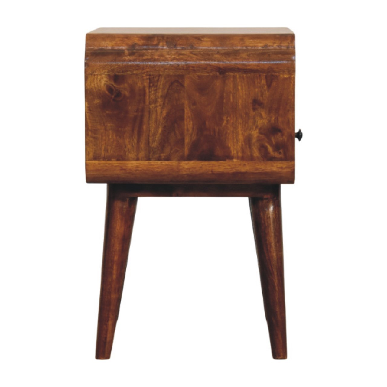 Orel Open Bedside Table, Medium - Chestnut Bedside Tables - Bokel Home