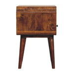 Orel Open Bedside Table, Medium - Chestnut Bedside Tables - Bokel Home