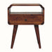 Orel Open Bedside Table, Medium - Chestnut