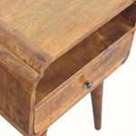 Orel Open Bedside Table, Medium - Chestnut Bedside Tables - Bokel Home