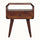 Orel Open Bedside Table, Medium - Chestnut Bedside Tables - Bokel Home