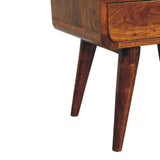 Orel Open Bedside Table, Medium - Chestnut Bedside Tables - Bokel Home