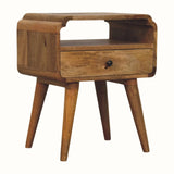 Orel Open Bedside Table, Medium - Natural Bedside Tables - Bokel Home