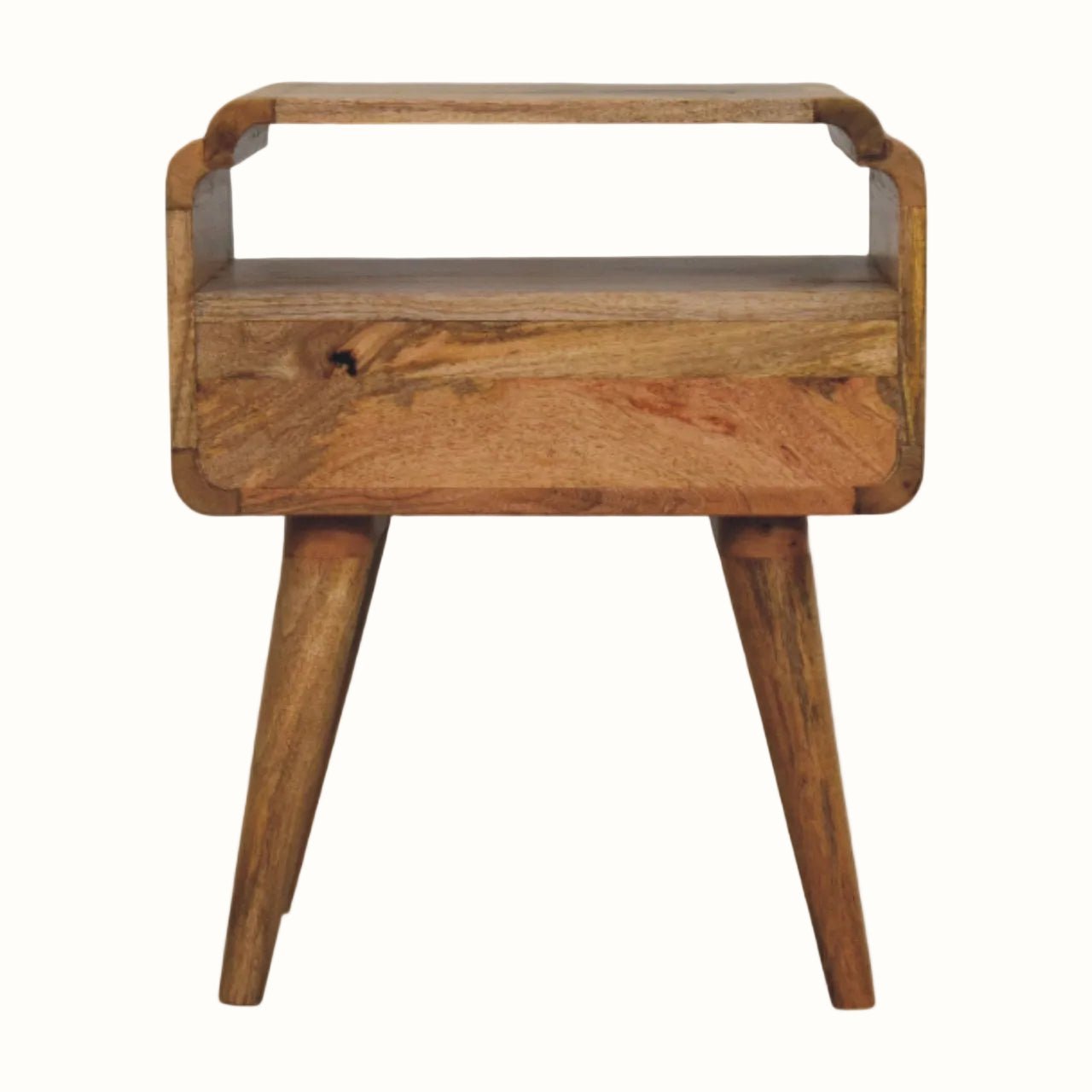 Orel Open Bedside Table, Medium - Natural Bedside Tables - Bokel Home