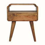 Orel Open Bedside Table, Medium - Natural Bedside Tables - Bokel Home