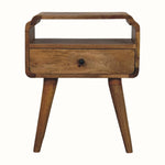 Orel Open Bedside Table, Medium - Natural Bedside Tables - Bokel Home