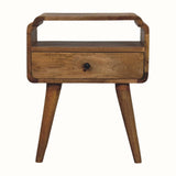 Orel Open Bedside Table, Medium - Natural Bedside Tables - Bokel Home