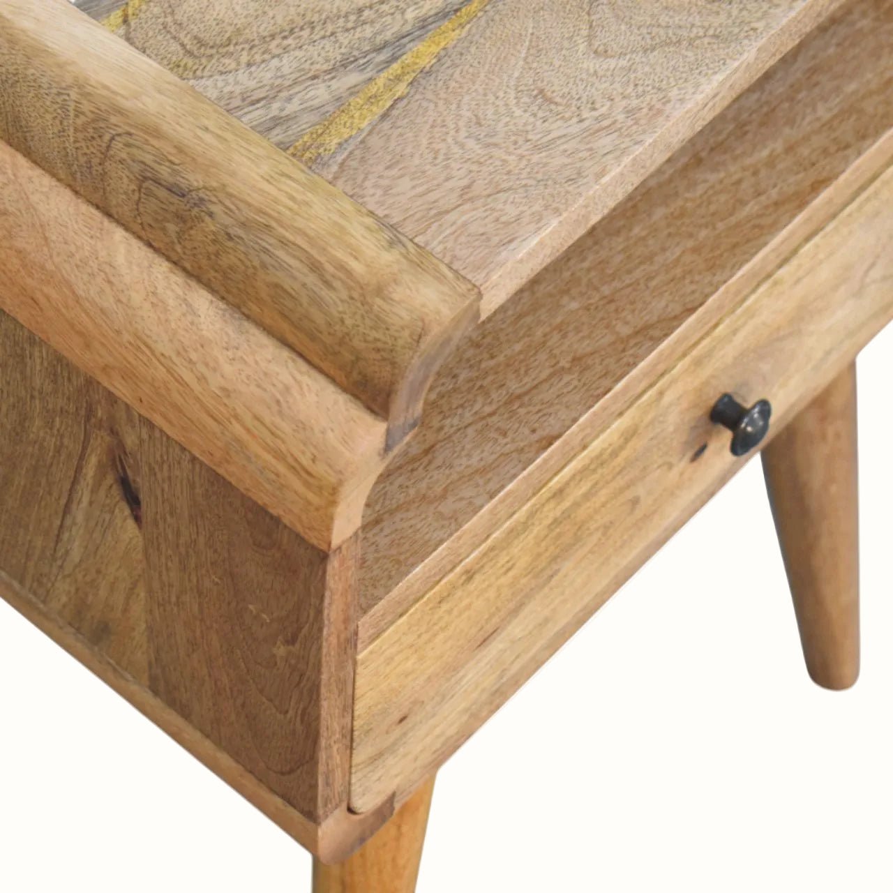 Orel Open Bedside Table, Medium - Natural Bedside Tables - Bokel Home