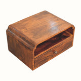 Orel Open Wall Mounted Bedside Table, Small - Chestnut Bedside Tables - Bokel Home