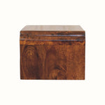 Orel Open Wall Mounted Bedside Table, Small - Chestnut Bedside Tables - Bokel Home