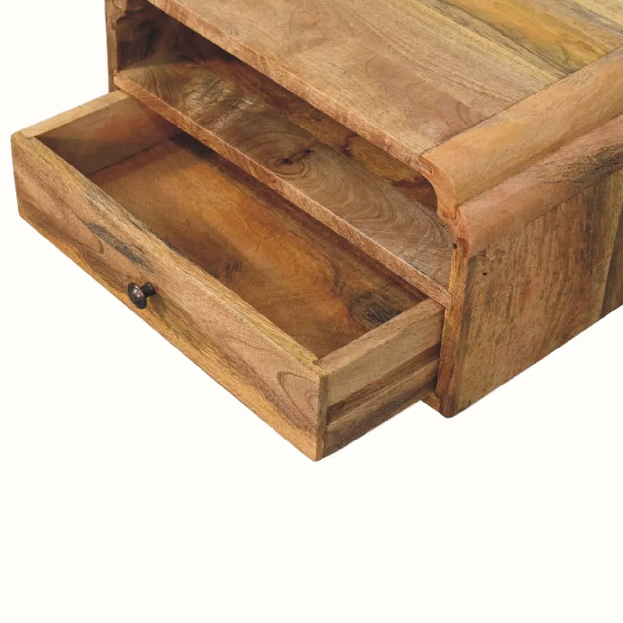 Orel Open Wall Mounted Bedside Table, Small - Natural Bedside Tables - Bokel Home