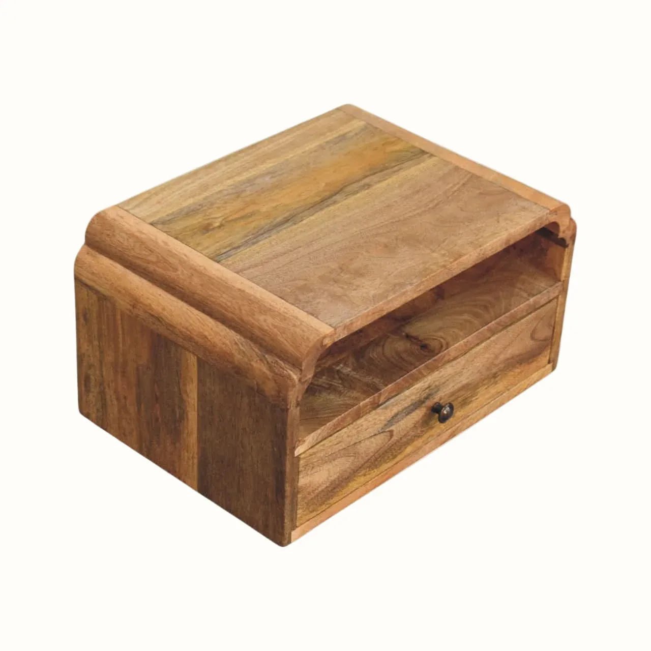 Orel Open Wall Mounted Bedside Table, Small - Natural Bedside Tables - Bokel Home