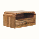 Orel Open Wall Mounted Bedside Table, Small - Natural Bedside Tables - Bokel Home