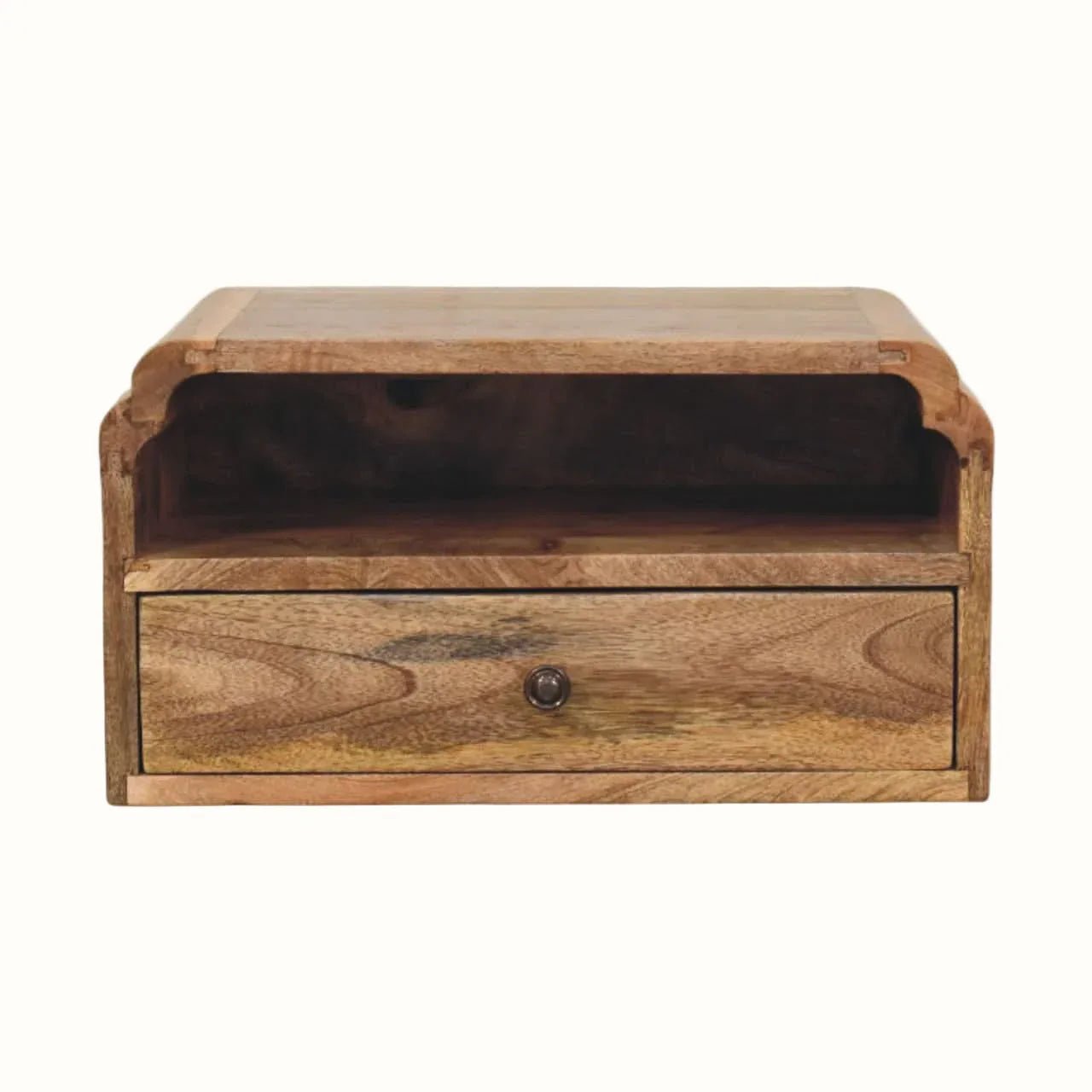 Orel Open Wall Mounted Bedside Table, Small - Natural Bedside Tables - Bokel Home
