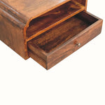 Orel Wall Mounted Bedside Table, Small - Chestnut Bedside Tables - Bokel Home