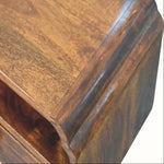 Orel Wall Mounted Bedside Table, Small - Chestnut Bedside Tables - Bokel Home