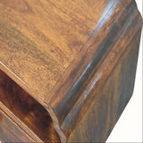 Orel Wall Mounted Bedside Table, Small - Chestnut Bedside Tables - Bokel Home