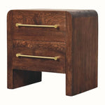 Osa 2 Drawer Bedside Table - Smoked Oak Bedside Tables - Bokel Home