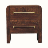 Osa 2 Drawer Bedside Table - Smoked Oak Bedside Tables - Bokel Home