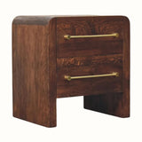 Osa 2 Drawer Bedside Table - Smoked Oak Bedside Tables - Bokel Home