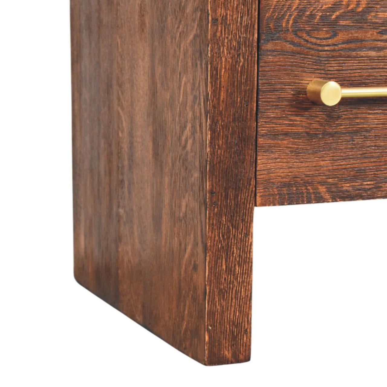 Osa 2 Drawer Bedside Table - Smoked Oak Bedside Tables - Bokel Home