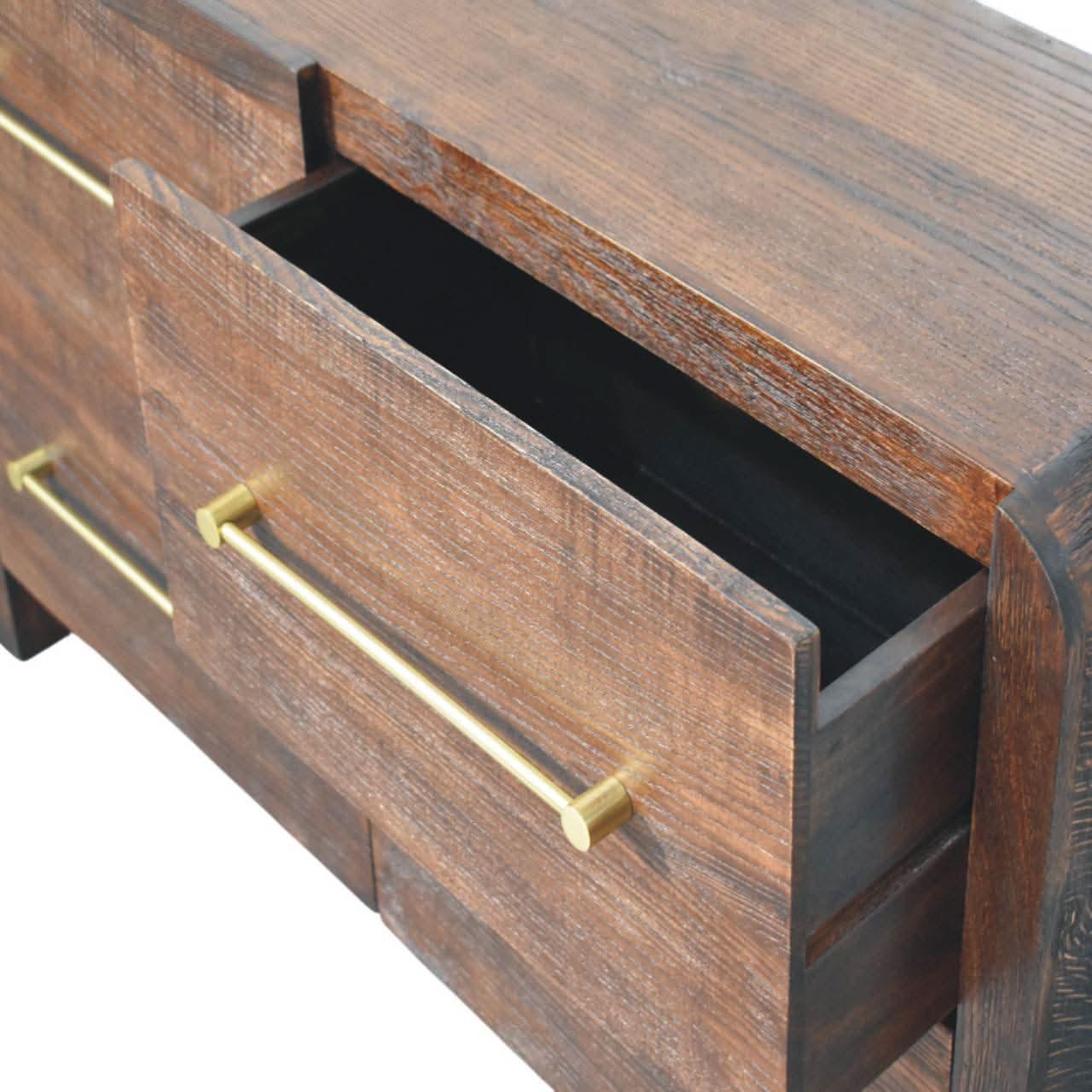 Osa 4 Drawer Chest - Smoked Oak Chest of Drawers - Bokel Home