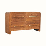 Osa 4 Drawer Chest - Tiger Oak Chest of Drawers - Bokel Home