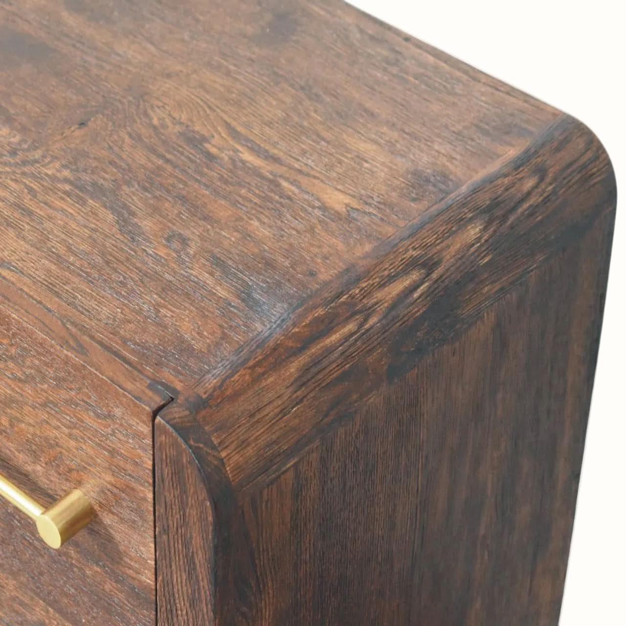 Osa Bedside Table, Medium - Smoked Oak Bedside Tables - Bokel Home